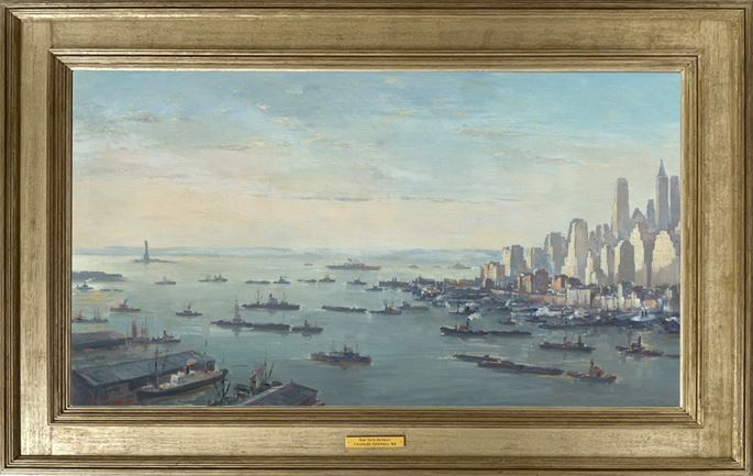 Charles Ernest Cundall - New York Harbour | MasterArt
